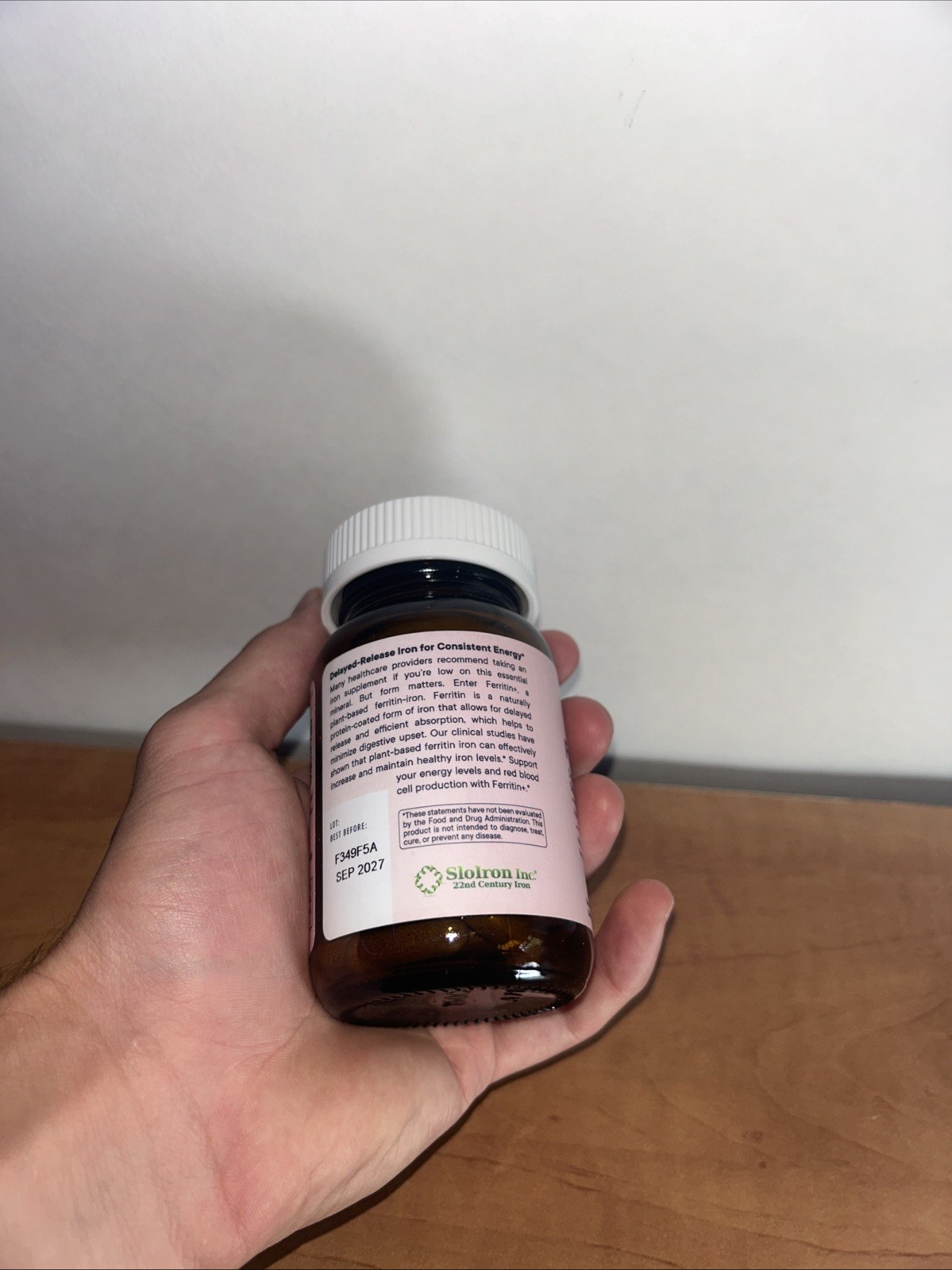 Flora Ferritin+ Delayed-Release Iron Capsules Vegan Gluten-Free Non-GMO, 30 ct