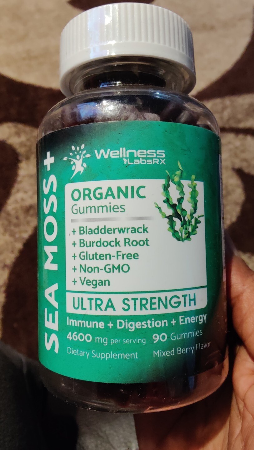 WELLNESS LABSRX Sea Moss Gummies, 4600mg Organic Seamoss, Irish Sea Moss