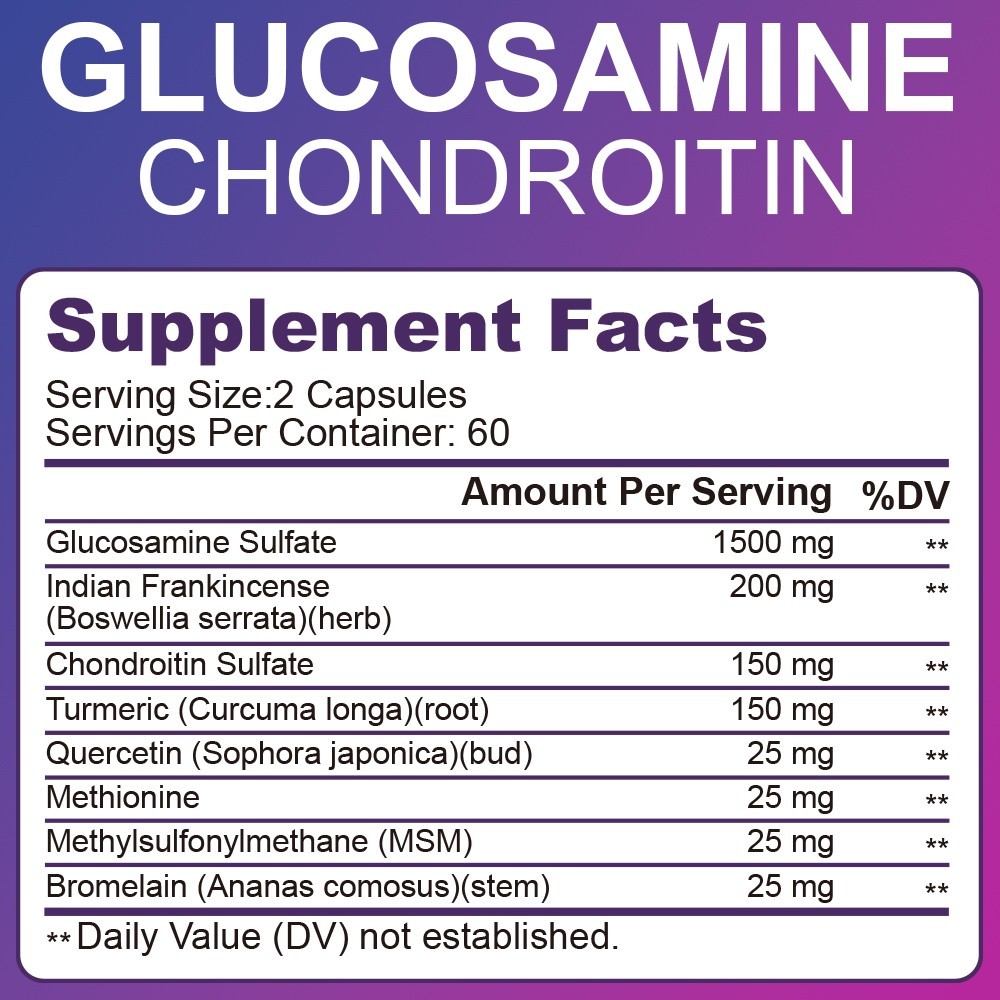 Glucosamine Chondroitin + Omega 3 Fish Oil Joint Health Support Double Effective