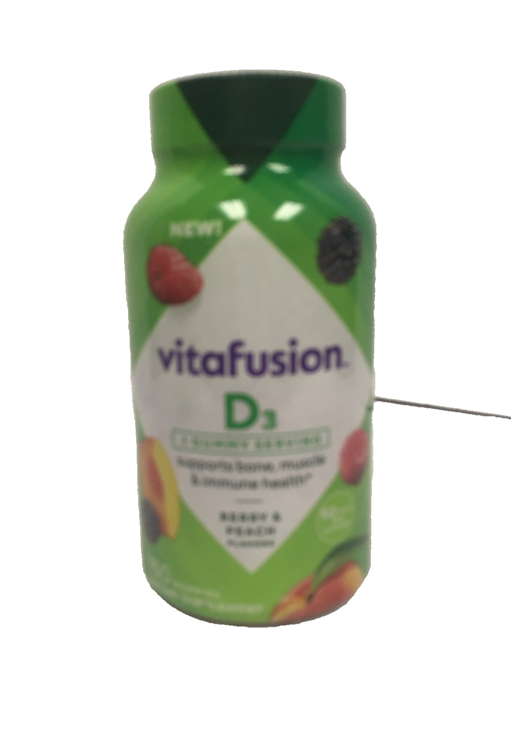 VITAFUSION D3 GUMMIES 150 Count Berry, Peach Flavor 50 MCG Per Serve 1 Gumy Serv