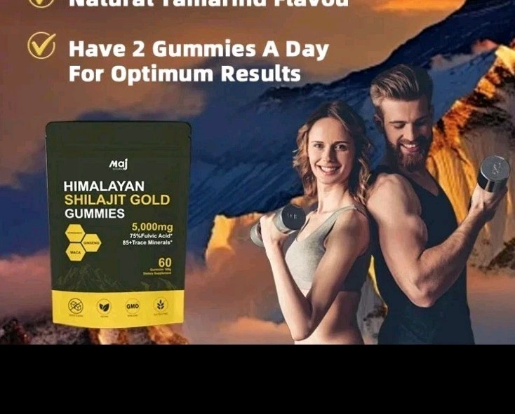 5000mg Himalayan Shilajit Gummies Ashwagandha Fulvic Acid 60ct + (2) Preform Man