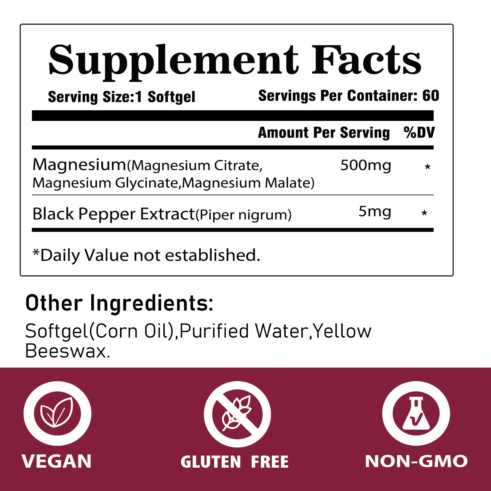 Magnesium Glycinate | Capsules Highest Potency Buffered & Chelated | 02/07/2027