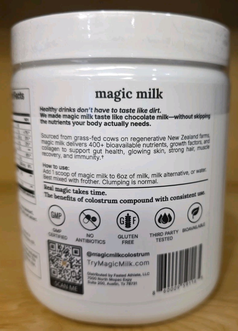 Magic Milk Colostrum Collagen Chocolate Flavor Immune Recovery 20 Servings 03/28