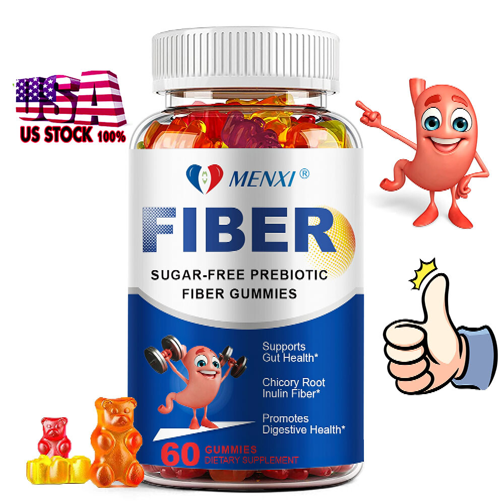 MENXI Probiotic Multi-Strain Gummies – Bloating Relief & Regularity 60PCS US