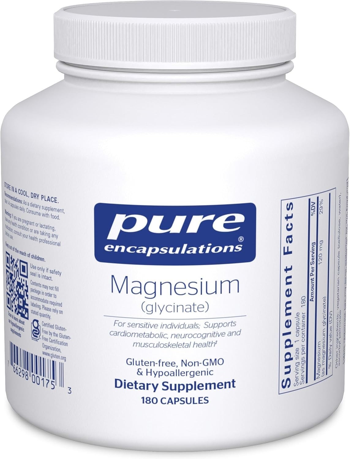 Glicinato de Magnesio 180ct Pure Encapsulation