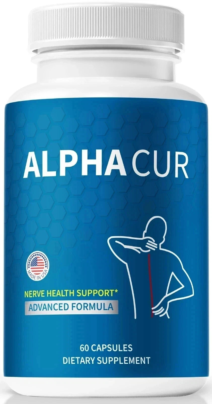 AlphaCur Nerve Wellness Daily Dietary Supplement 60 Count Pack of 3 | Free Ship