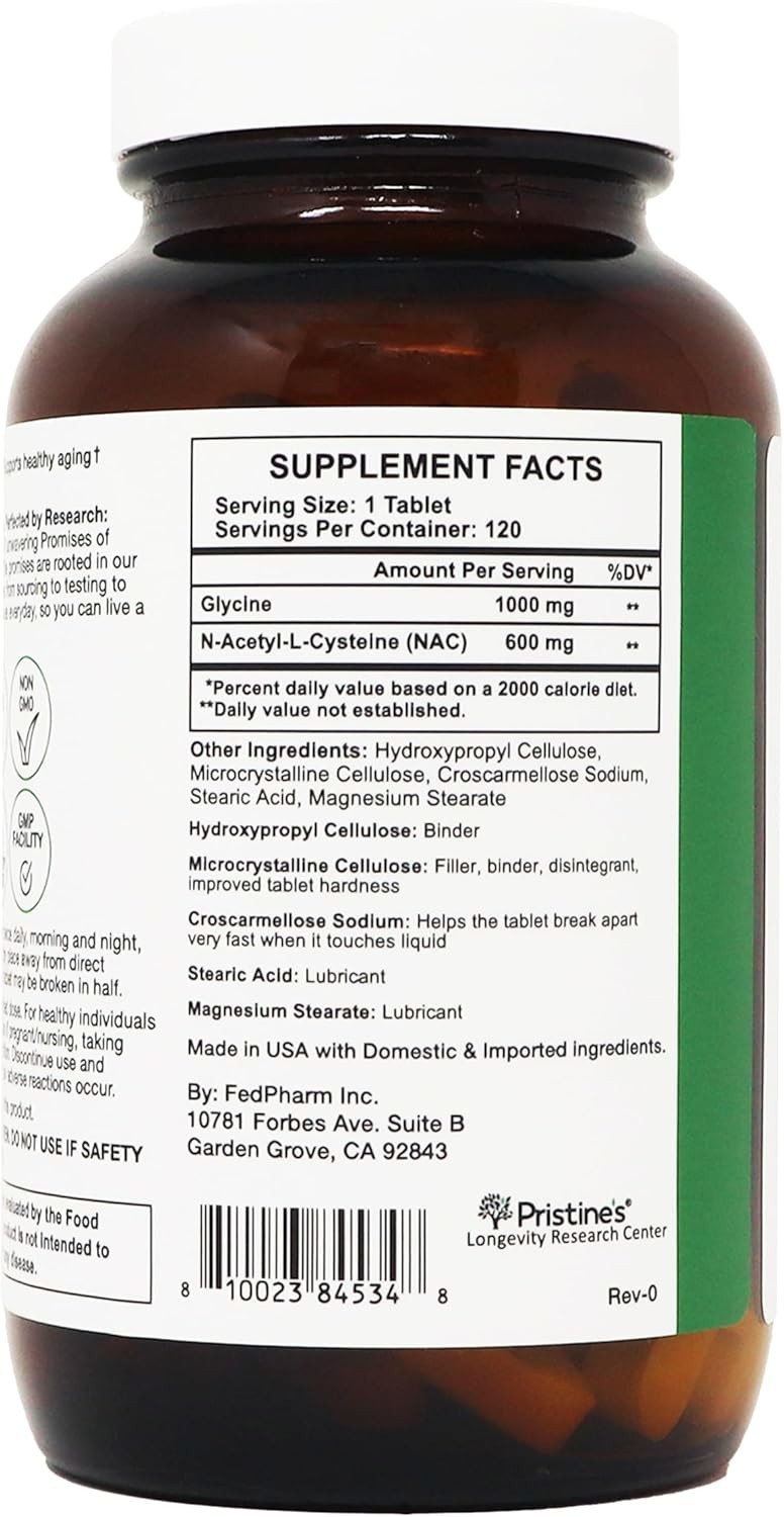 Glynac Complex Glutathione Production Supplement Tablets – 3Rd Party Tested anti