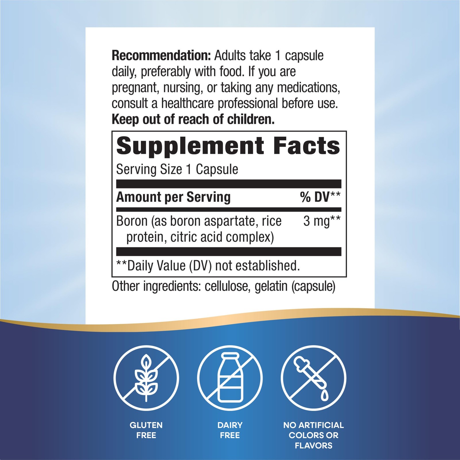 Nature’s Way Boron Complex, Bone Support*, 3 100 Count (Pack of 1), No Color