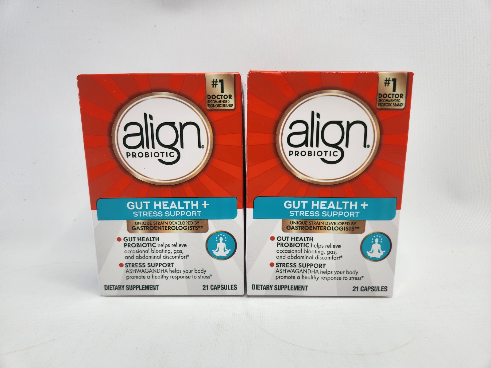 2 Align Probiotic Gut Health Stress, Probiotics,Digestive Ashwagandha 21 Capsule