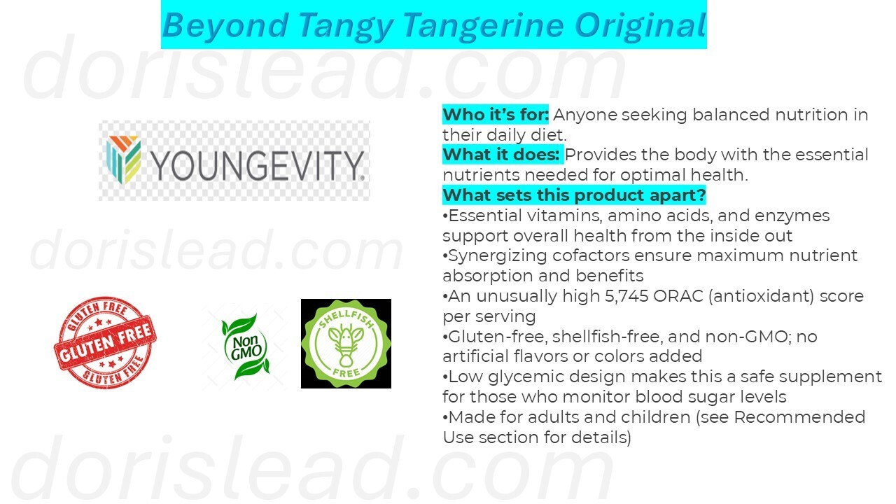 Youngevity Beyond Tangy Tangerine Original Plant Derived Minerals