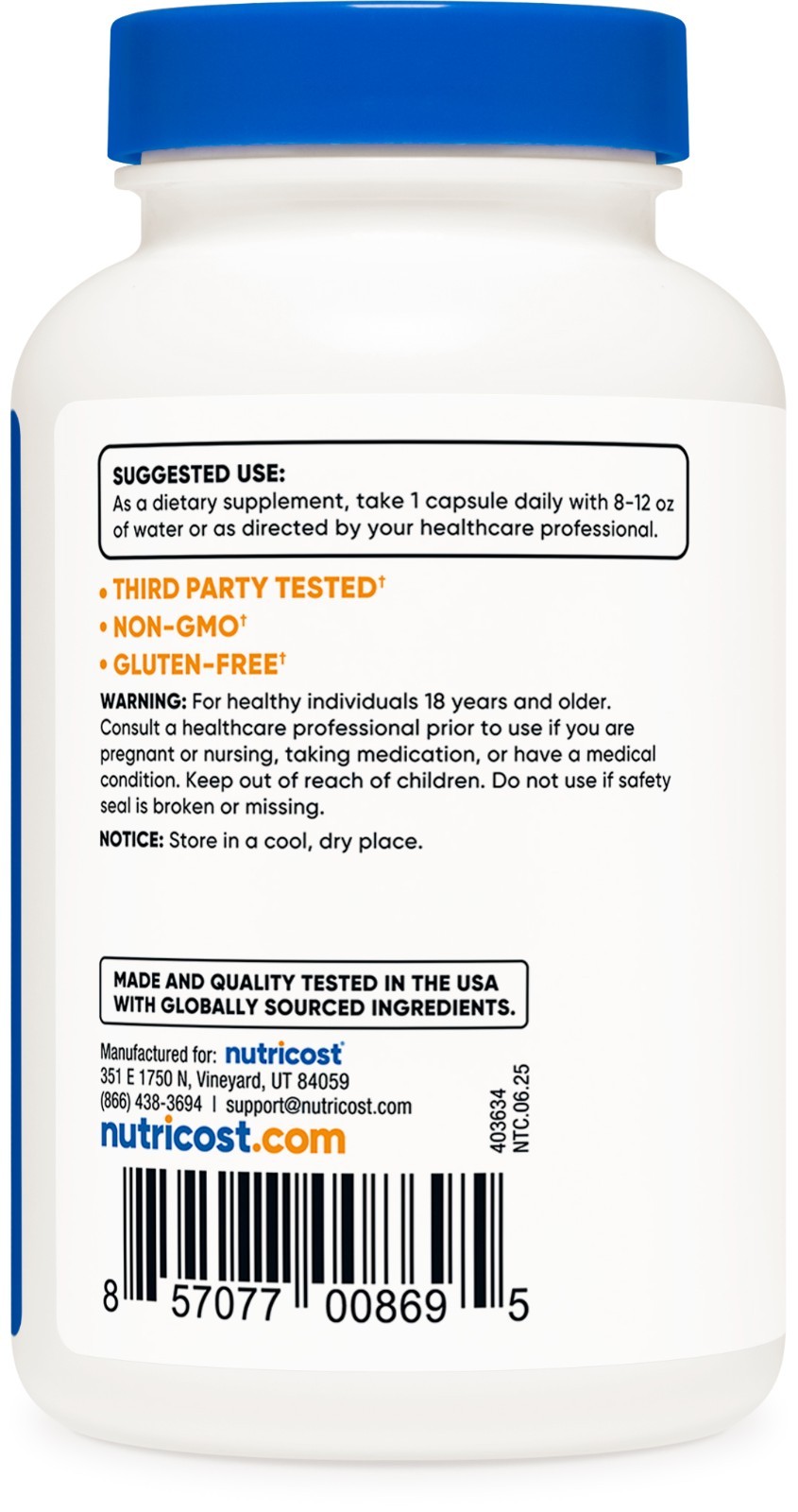 Nutricost Vitamin K2 (MK4) 100mcg, 240 Capsules – Gluten Free and Non-GMO