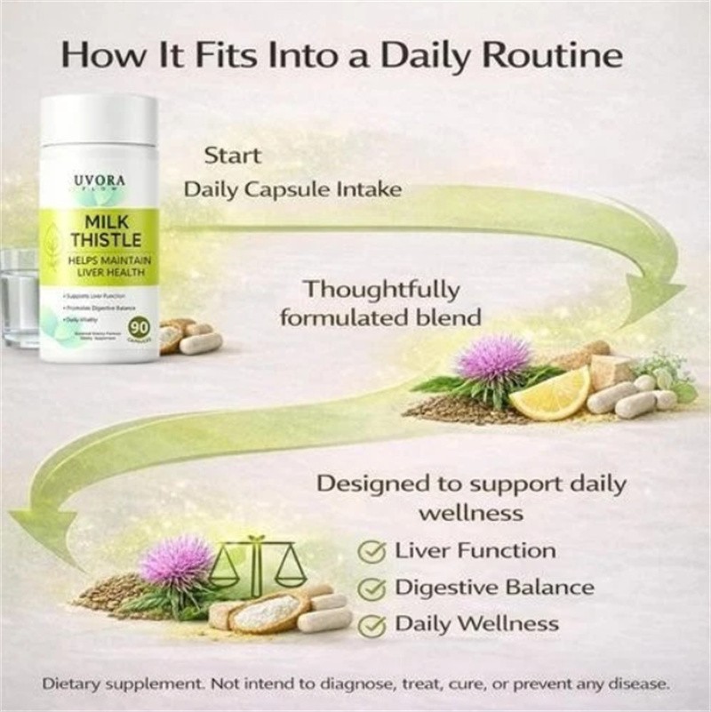 Uvora Milk Thistle Detox, Premium Herbal Supplement With Milk Thistle Extrac…