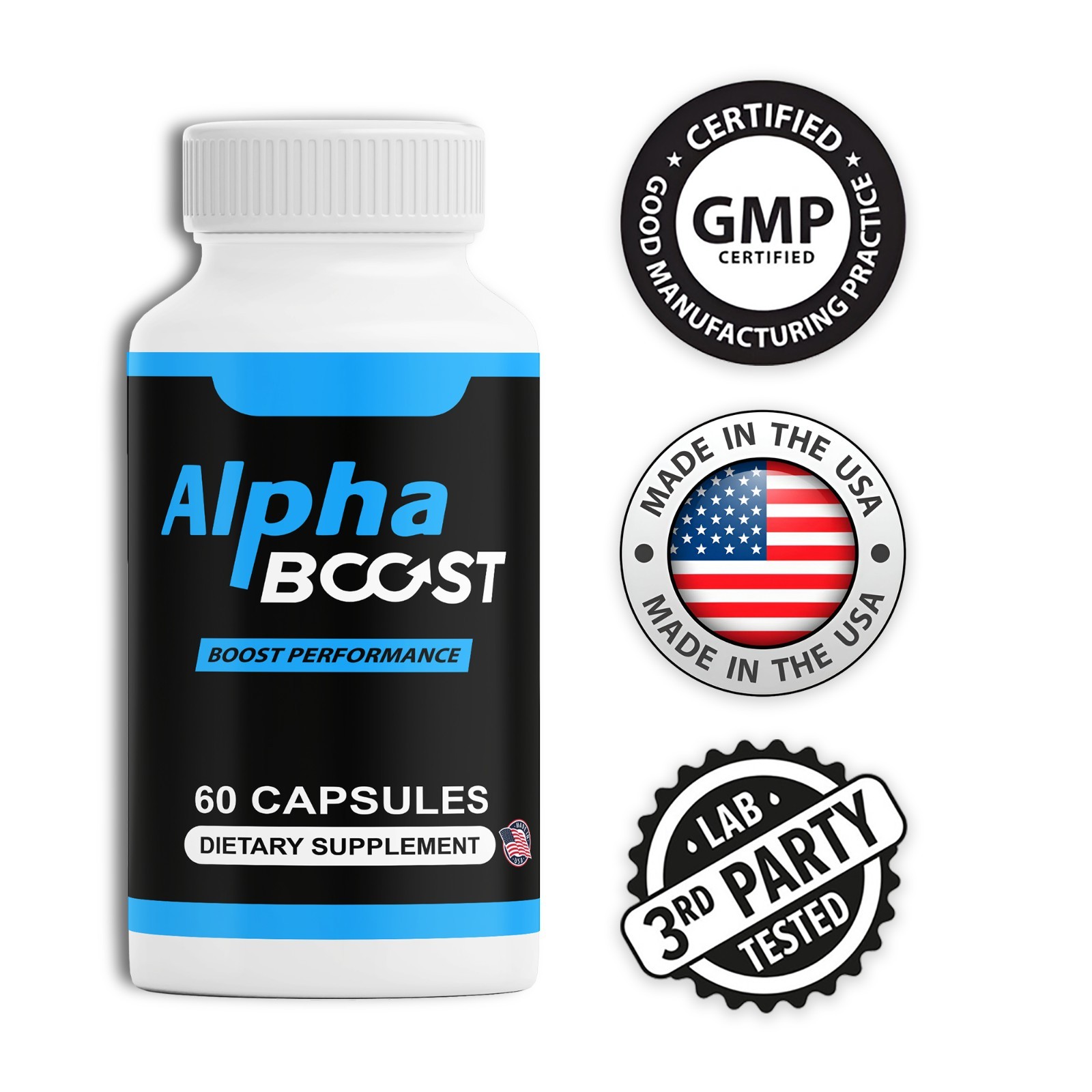( 6 Pack ) Alpha Boost Advanced Supplement for Men with Natural Ingredients