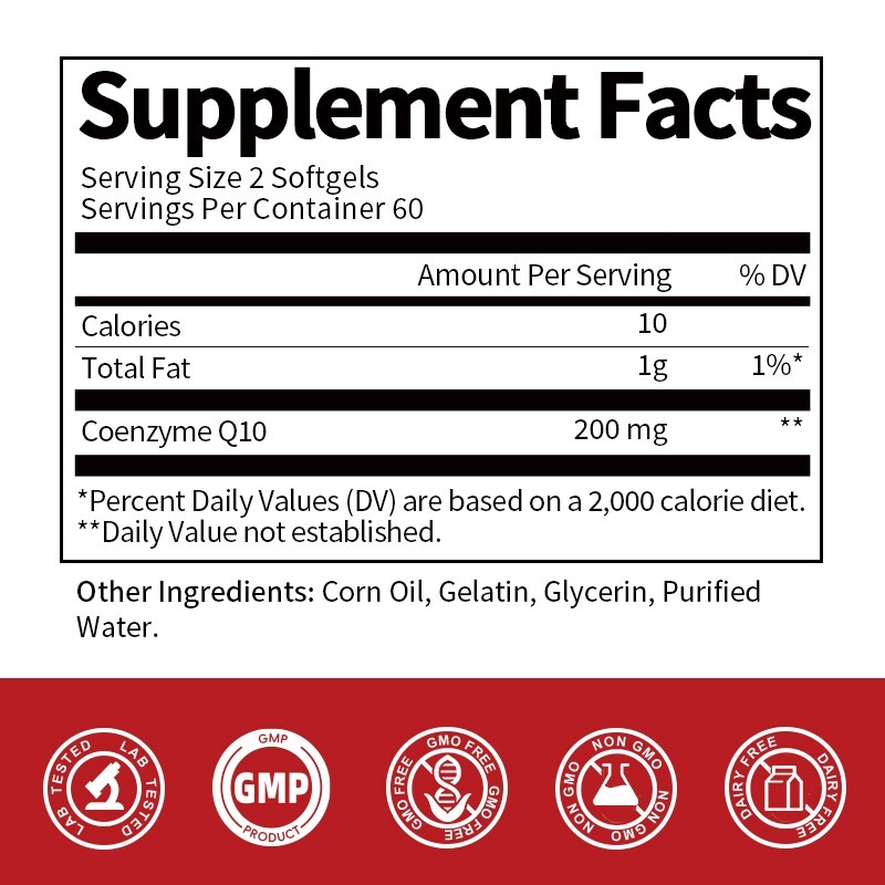 COQ 10 Coenzyme Q-10 300mg Heart Health Support, Increase Energy & Stamina 120PC
