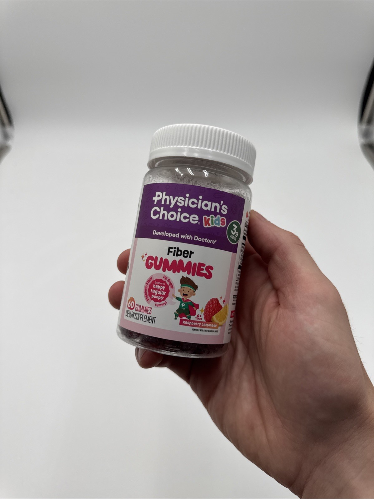 Physician’s Choice Kids Fiber Gummies – Raspberry Lemonade