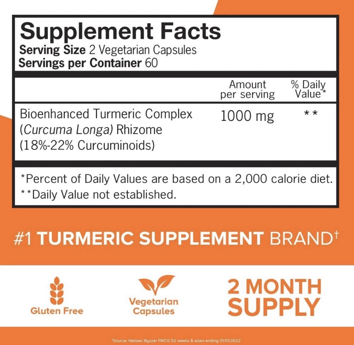 Qunol Extra Strength Turmeric 1000 mg Capsules 2 PACK New Sealed Box 120 Count