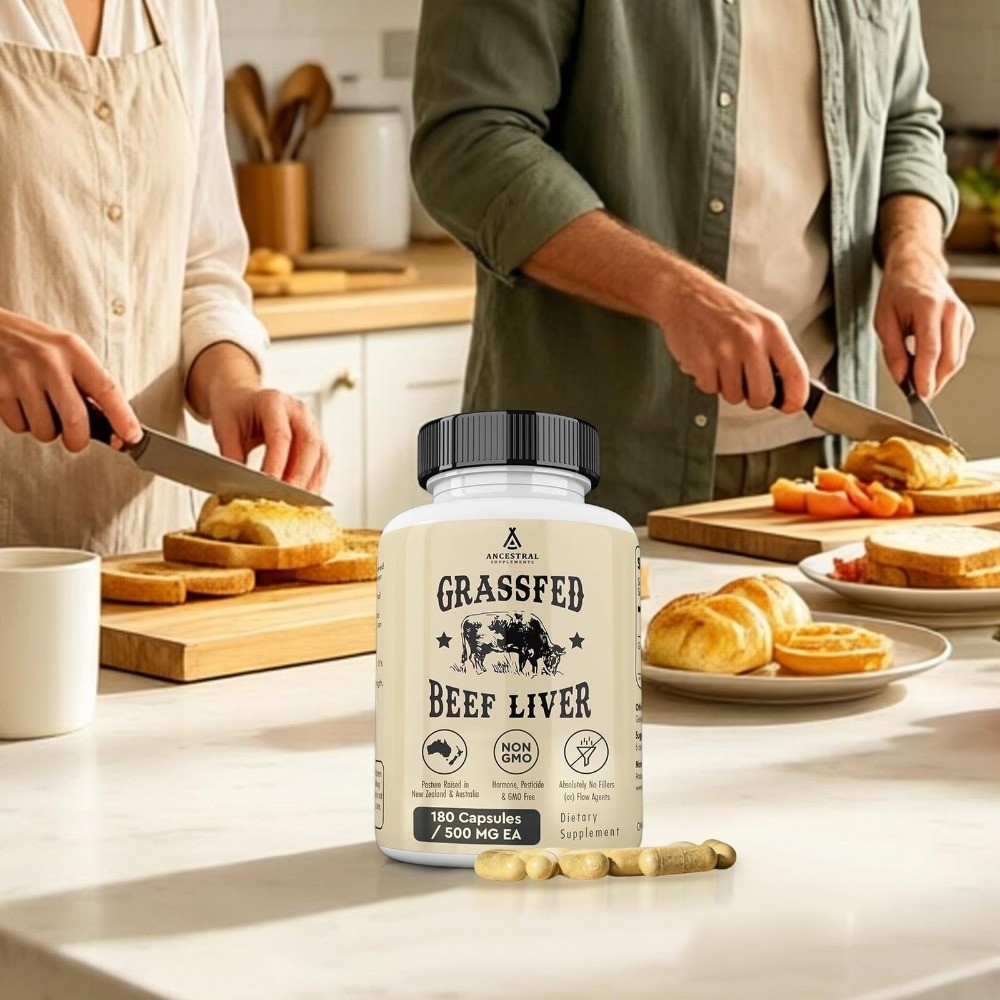 Ancestral Supplements Grass Fed Beef Liver 3000mg 180Caps New Zeland NonGMO