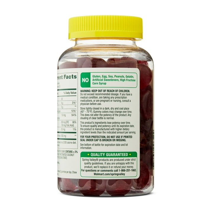 Spring Valley Beet Root 500mg Heart Health Gummies Cherry, 60 Count