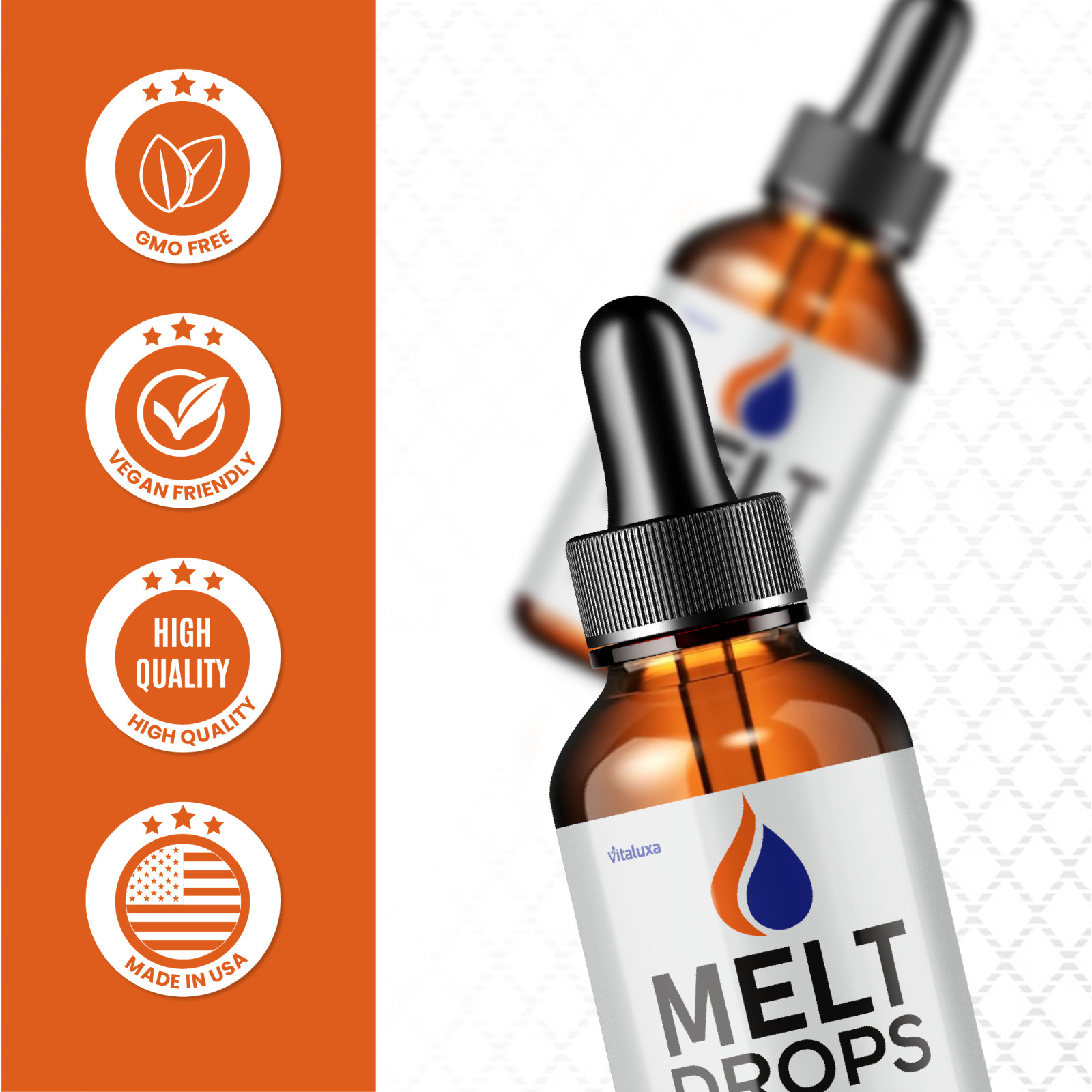 Melt Drops Pro for Weight Loss, Premium Fat-Burning Support Formula (2 oz)