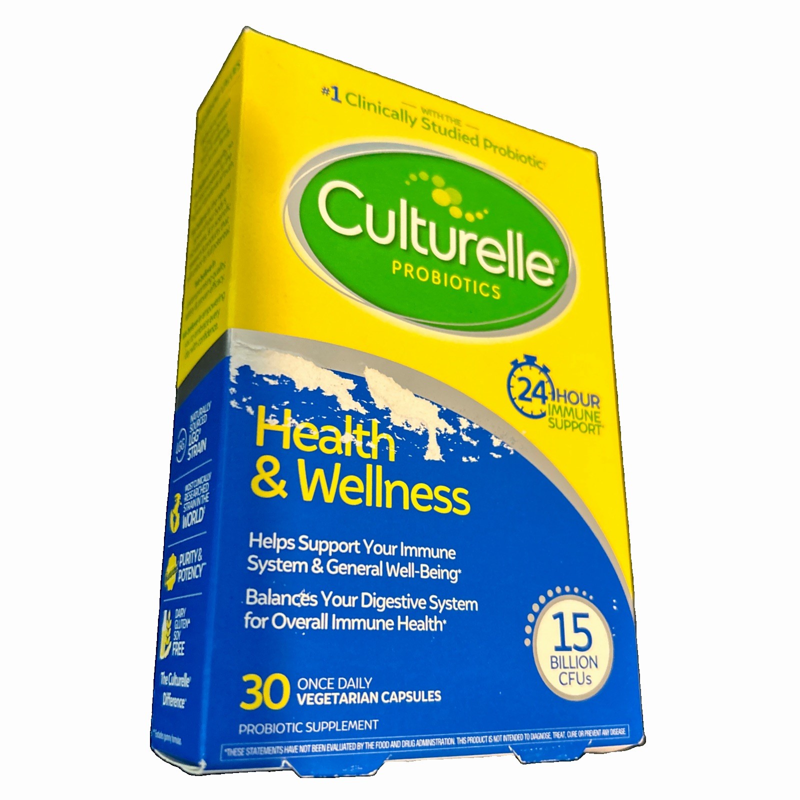 Culturelle Probiotics Health & Wellness 15 Billion CFUs 30 Caps Exp 02/2027