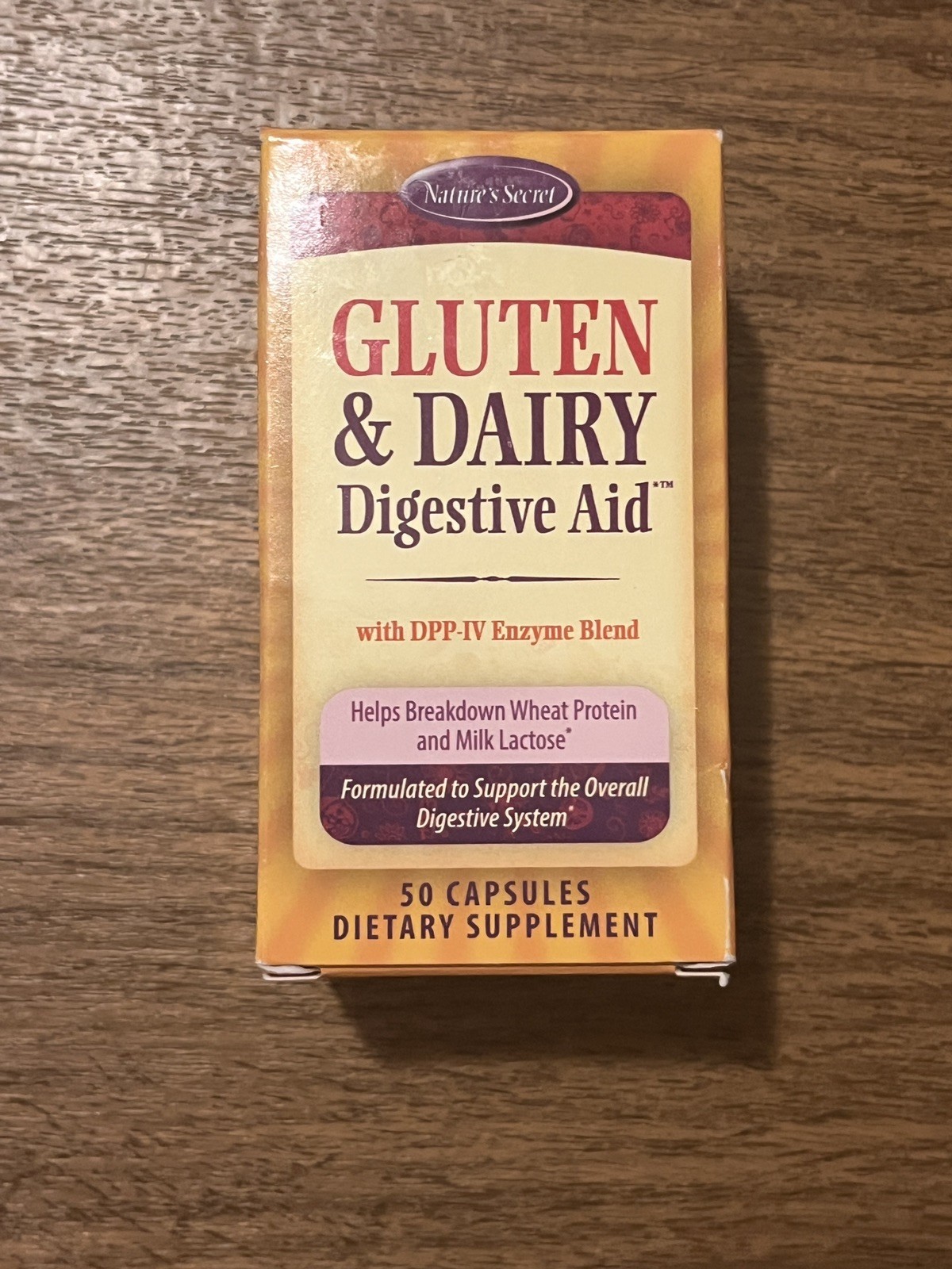 NEW Nature’s Secret, Gluten And Dairy Digestive Aid, 50 Caps (EXPIRED May 2025)