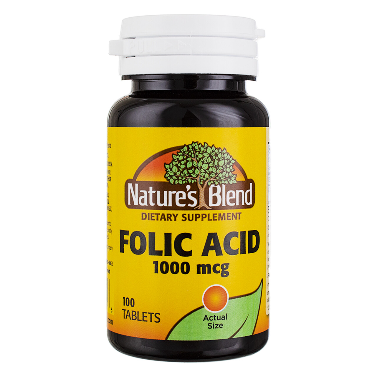 Nature’s Blend Folic Acid Tablets, 1000 mcg, 100 Ct