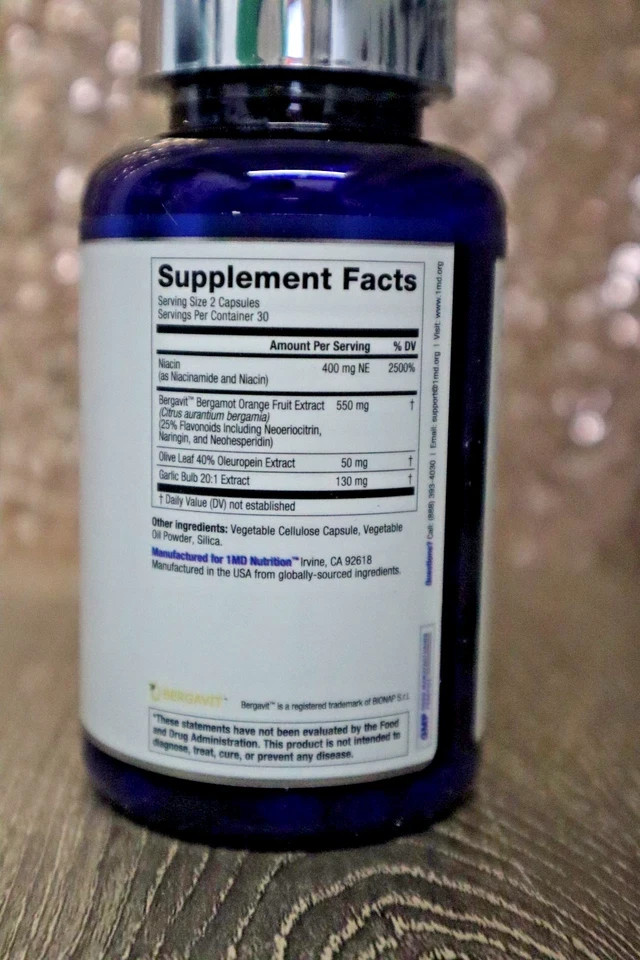 1MD Nutrition CholestMD Promotes Cholesterol Health 60 Capsules EXP: 01/2026