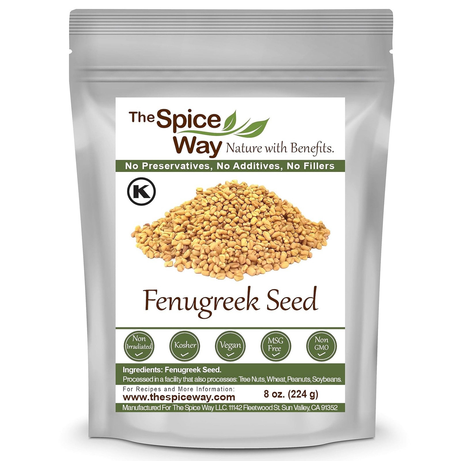 Fenugreek Seeds – Whole (8 oz) great for 8 Ounce (Pack of 1)