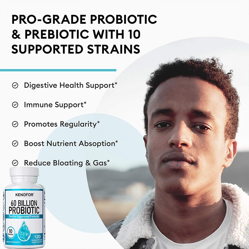 Probiotics 60 Billion CFU for Digestive & Immune Health 120 Vegan Capsules