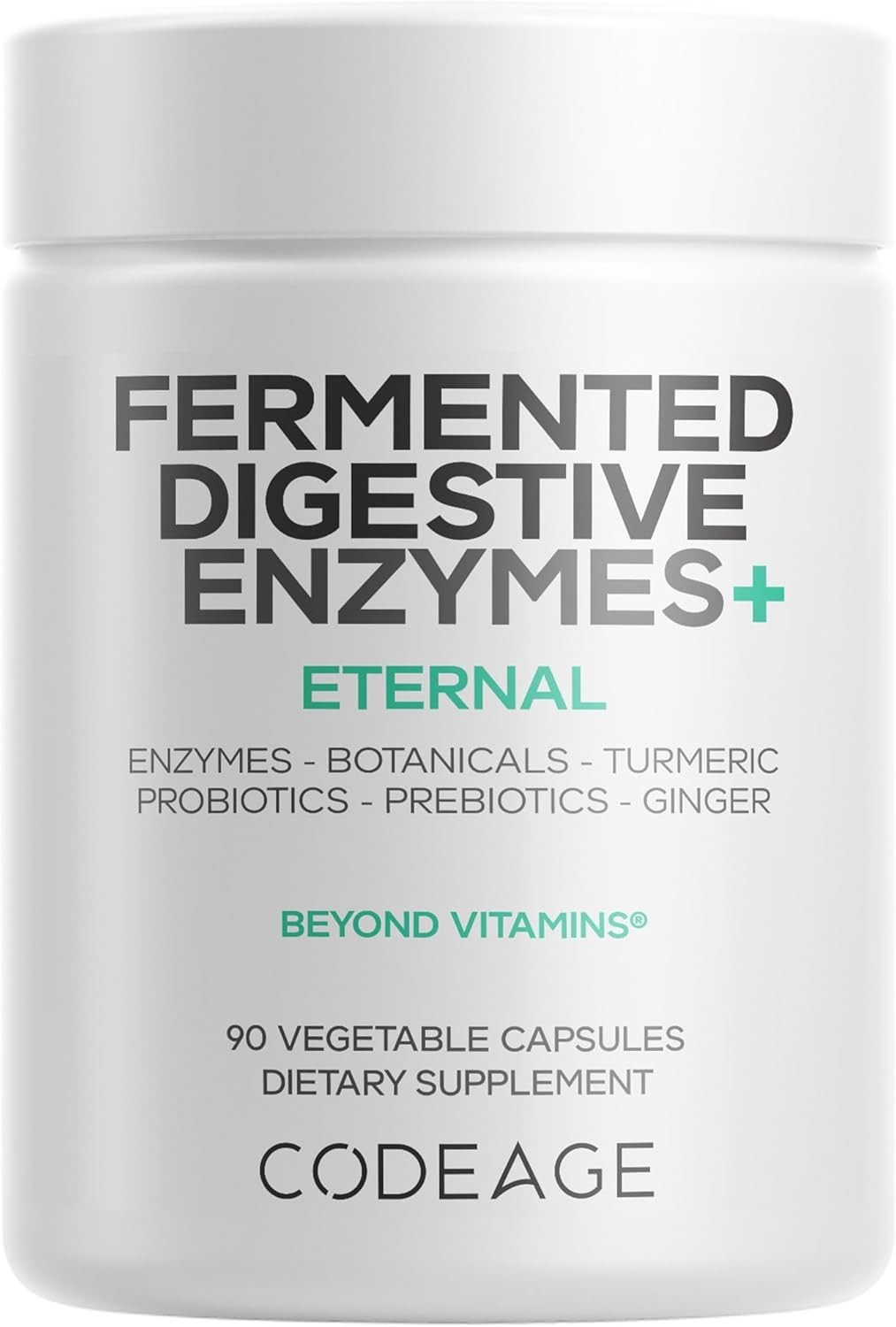 90-Capsule Digestive Support with Probiotic Blend & 14 Enzymes – Daily Use