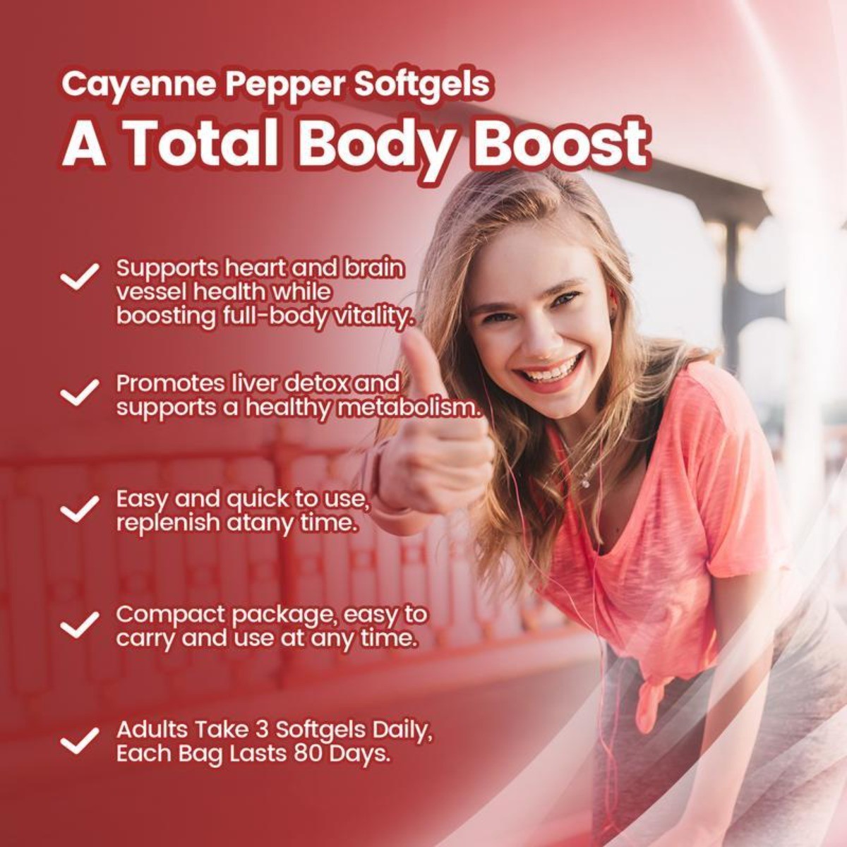 VivoNu Cayenne Pepper Softgels Supplement – 240 Capsules NEW FREE SHIP