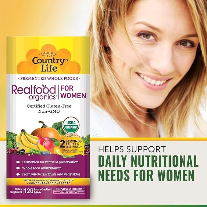 Country Life Realfood Organics – Women’s Multivitamin -120 Tablets