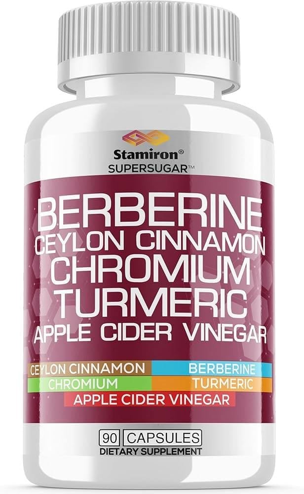 Berberine Complex with Ceylon Cinnamon, Chromium, Turmeric, Apple Cider Vineg…