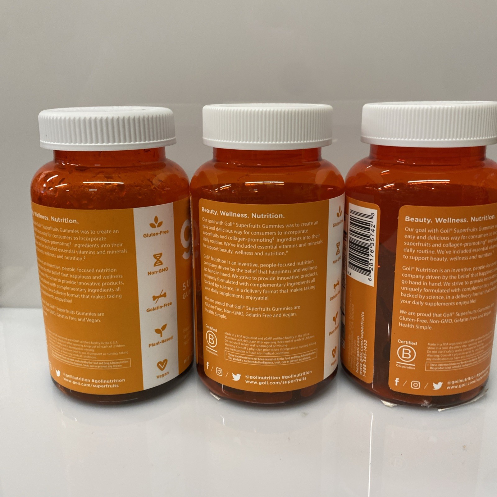3X Goli Nutrition Superfruits Gummies, 60 CT Each Exp: Read Description