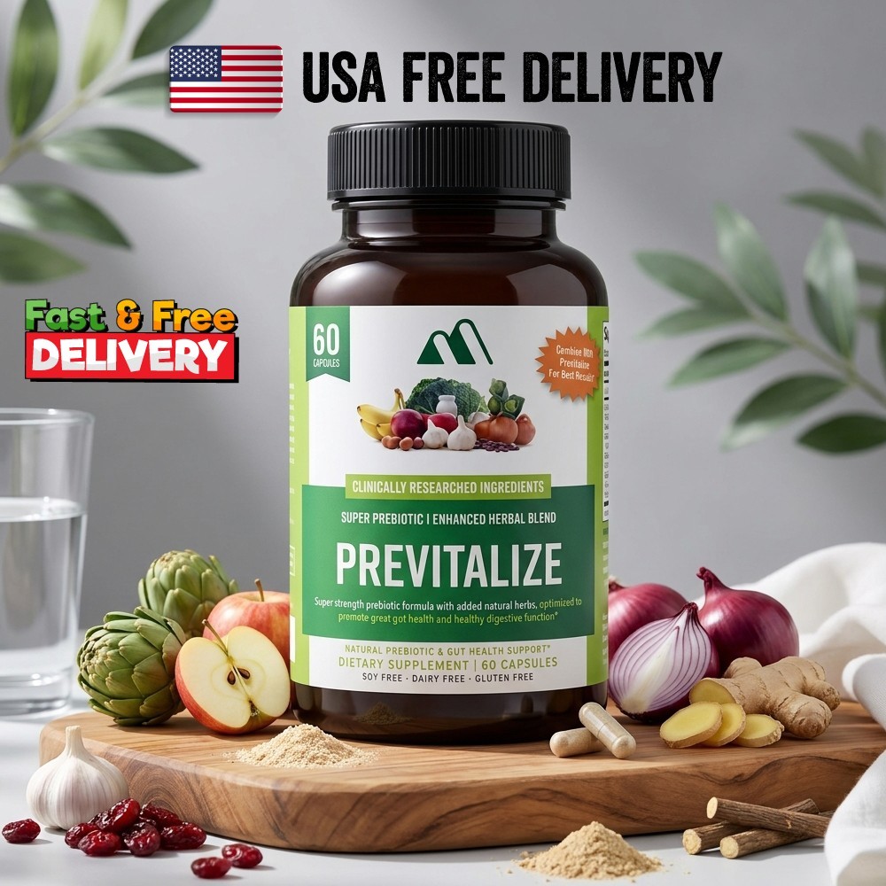 Previtalize Super Prebiotic Gut Health Supplement 60 Capsules Digestive Immune