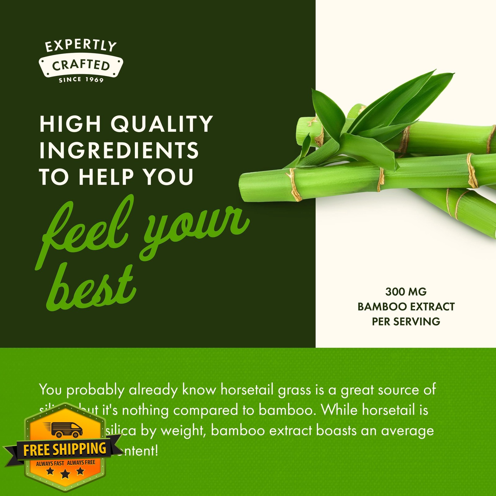 Swanson Bamboo Extract 2 Pack 60 Count