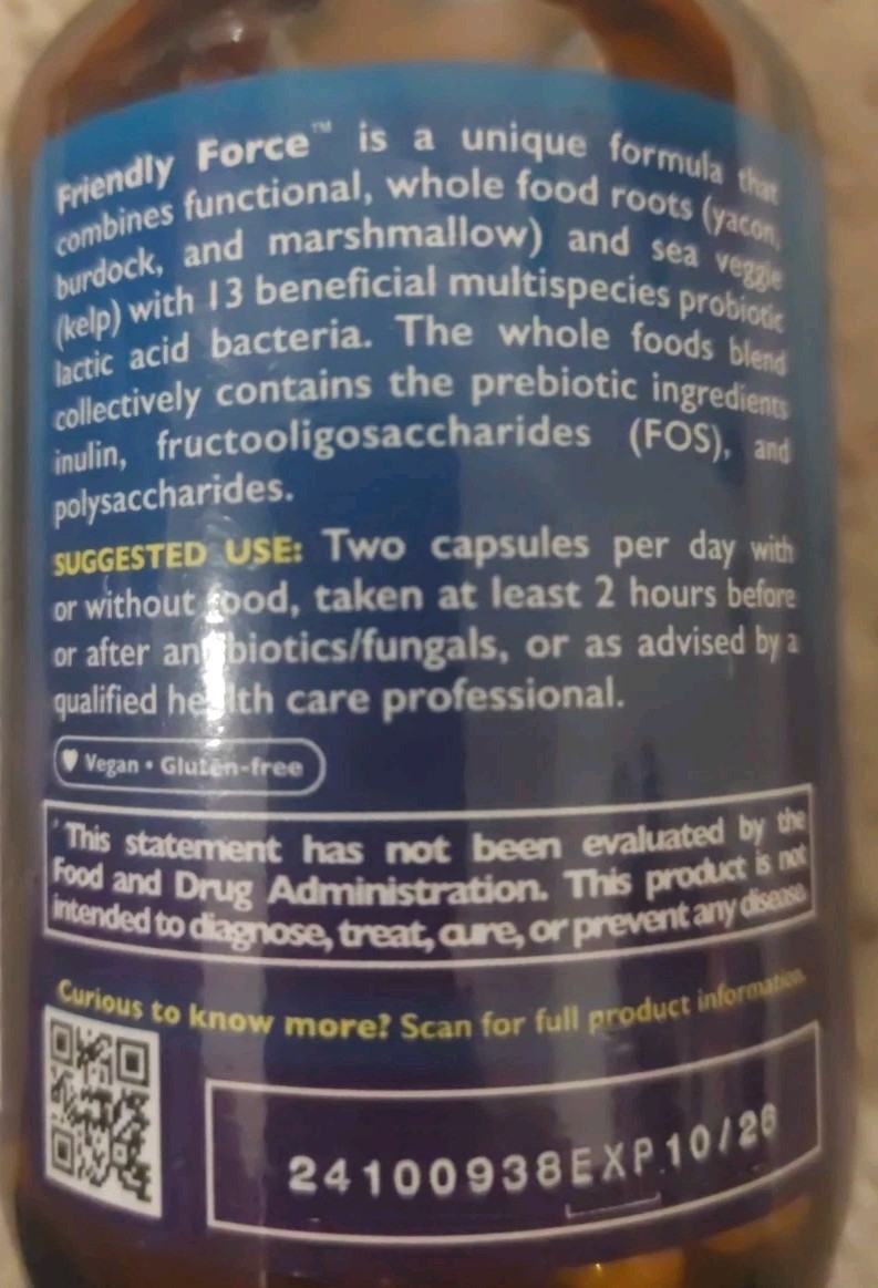 Friendly Force™, The Ultimate Probiotic, 120 Vegan Caps 50 Billion minimumCFU