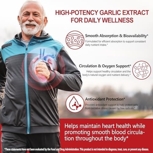 Odorless Garlic 7500Mg per Servings, 300 Softgels | 2 Years Aged Garlic Extra…