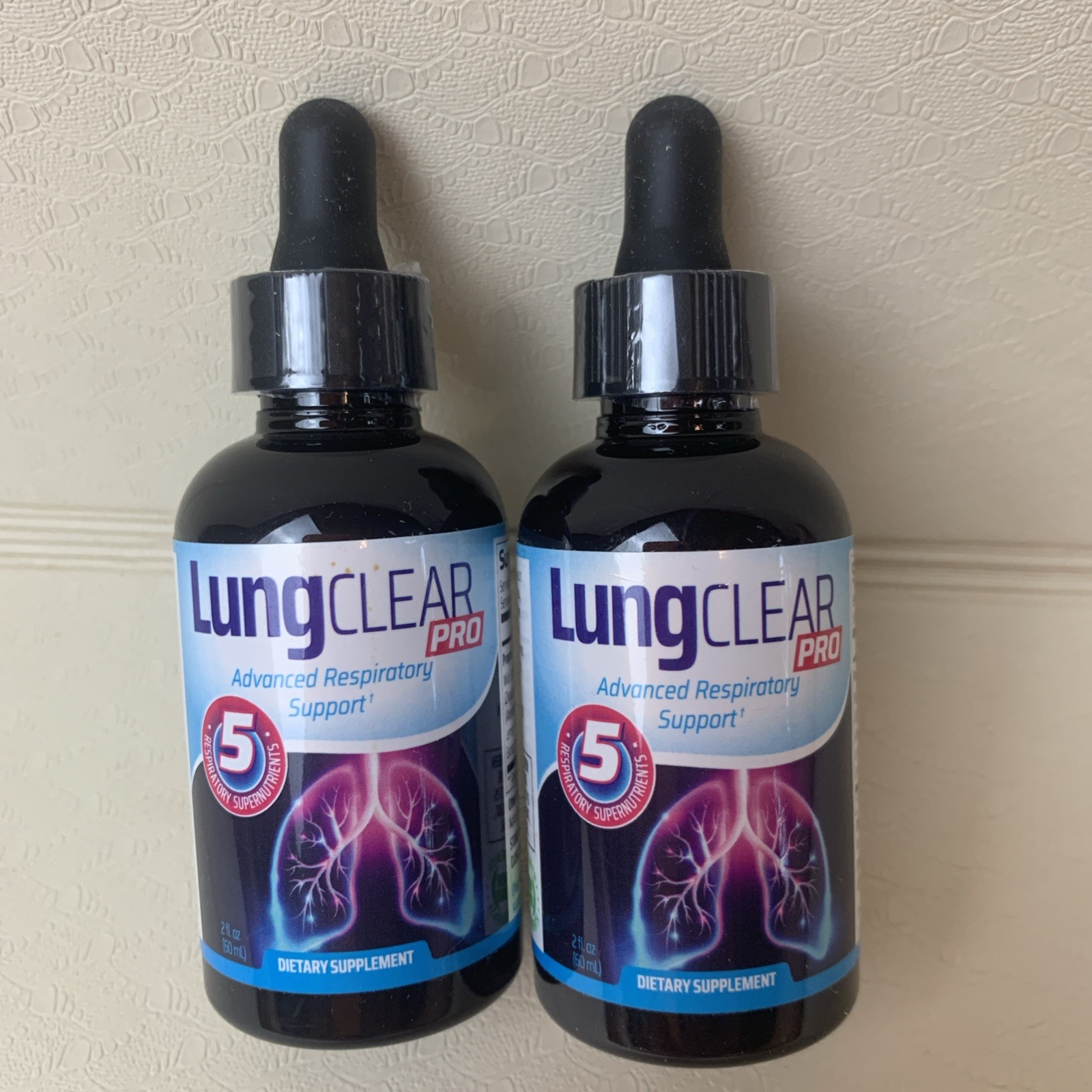 Lot of 2 – Lung Clear Pro Advanced Respiratory Support – 2 fl oz Each – EXP 6/26
