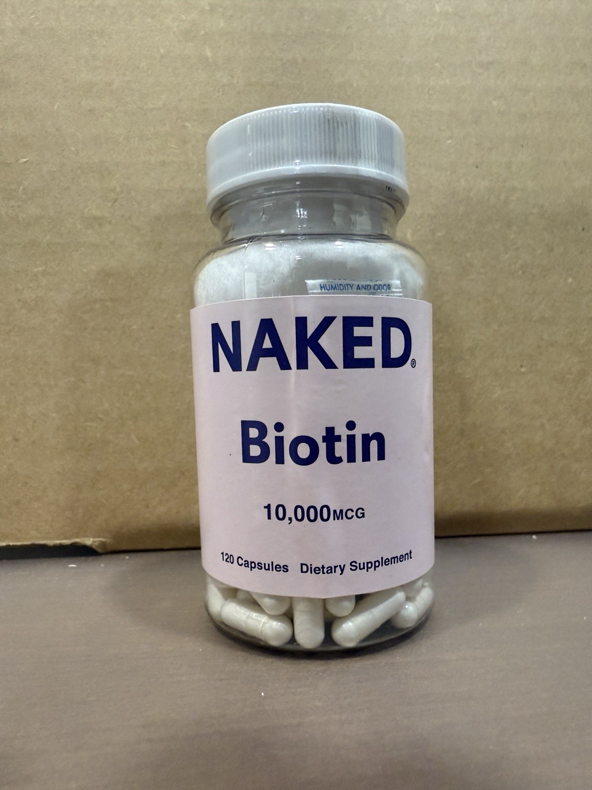 Naked Biotin 10,000mcg Max Strength 120 Capsules -1 per serving EXP 05/28 NEW
