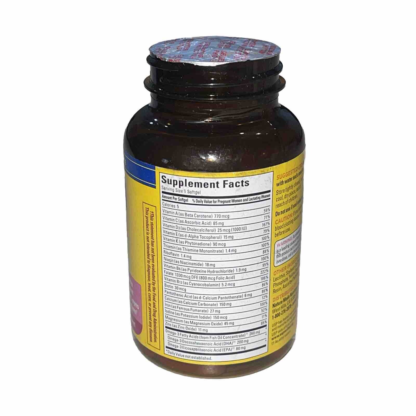 Nature Made Prenatal Dietary Supplement 1 Per Day 60 Soft Gels