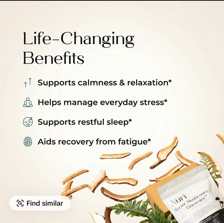 Auri Super Mushroom Chill Gummies – Natural Calming Aid & Stress/Sleep