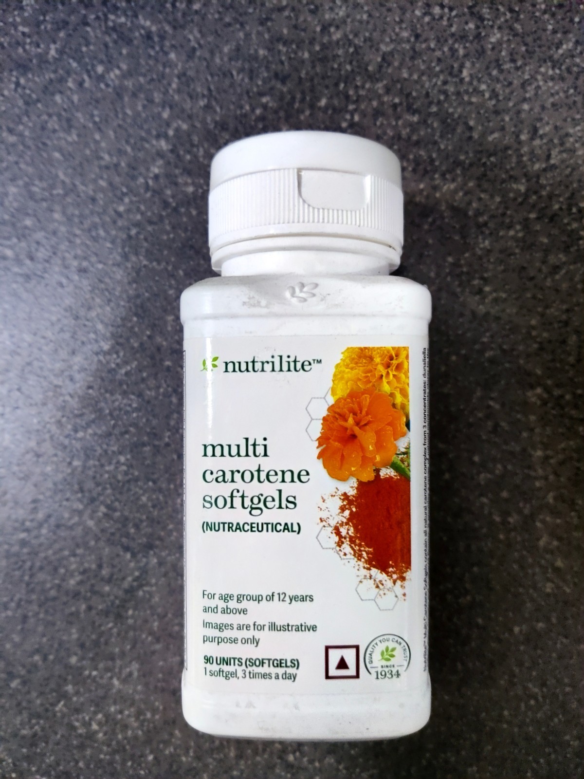 Amway Nutrilite Multi Carotene 90 Softgels For Skin, Hair & Eyes