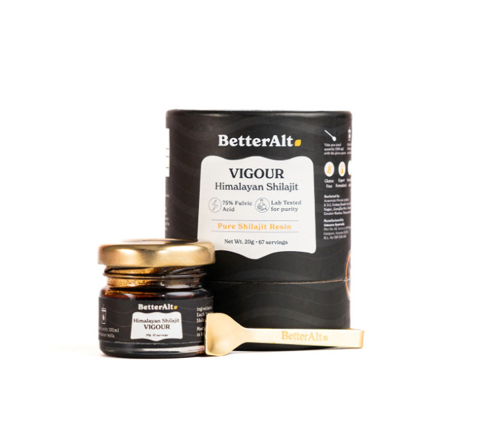 BetterAlt Pure Himalayan Shilajit / Shilajeet Resin High Potency for Women & Men
