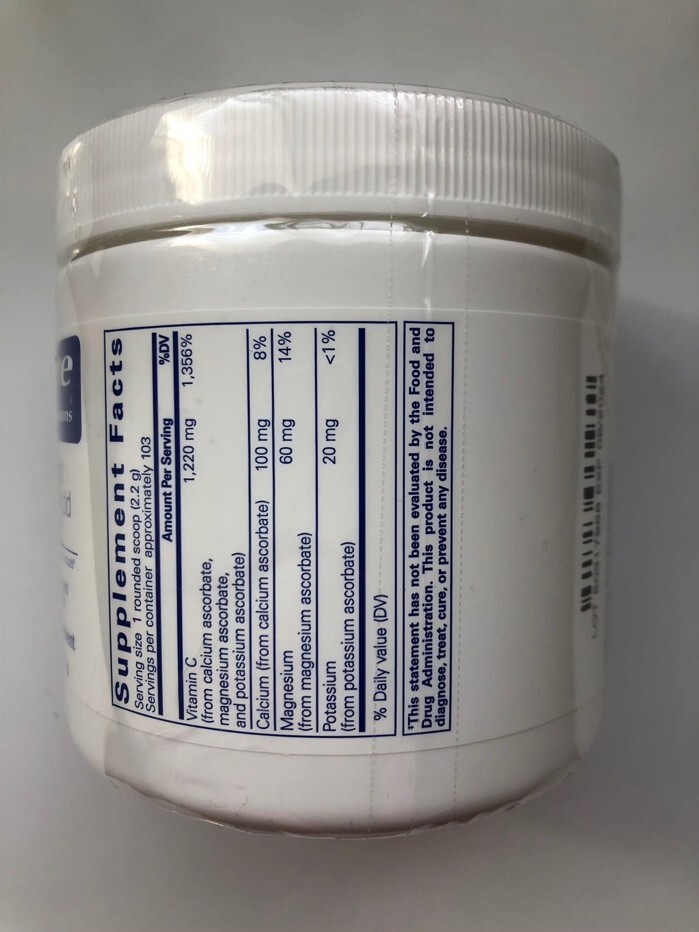 PURE ENCAPSULATIONS Buffered Ascorbic Acid Powder 8oz (227g)/ Exp 06/2024