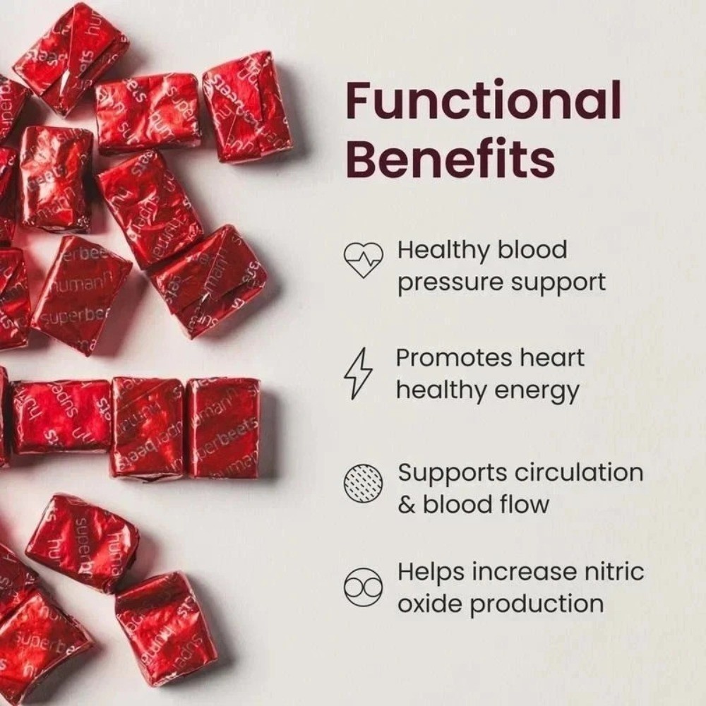 Human-N Super Beets / Pomegranate Chews for Heart Health 60 count