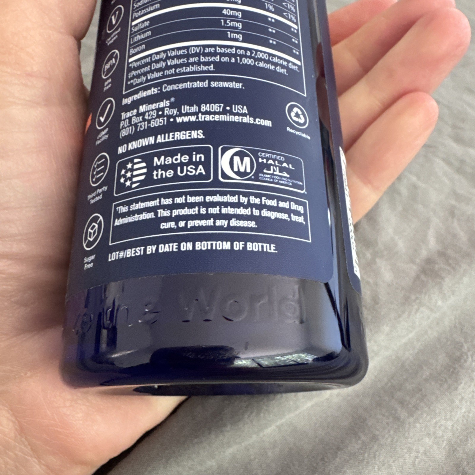 ConcenTrace Trace Mineral Drops | FULL Spectrum – 96 day supply 8 oz BRAND NEW