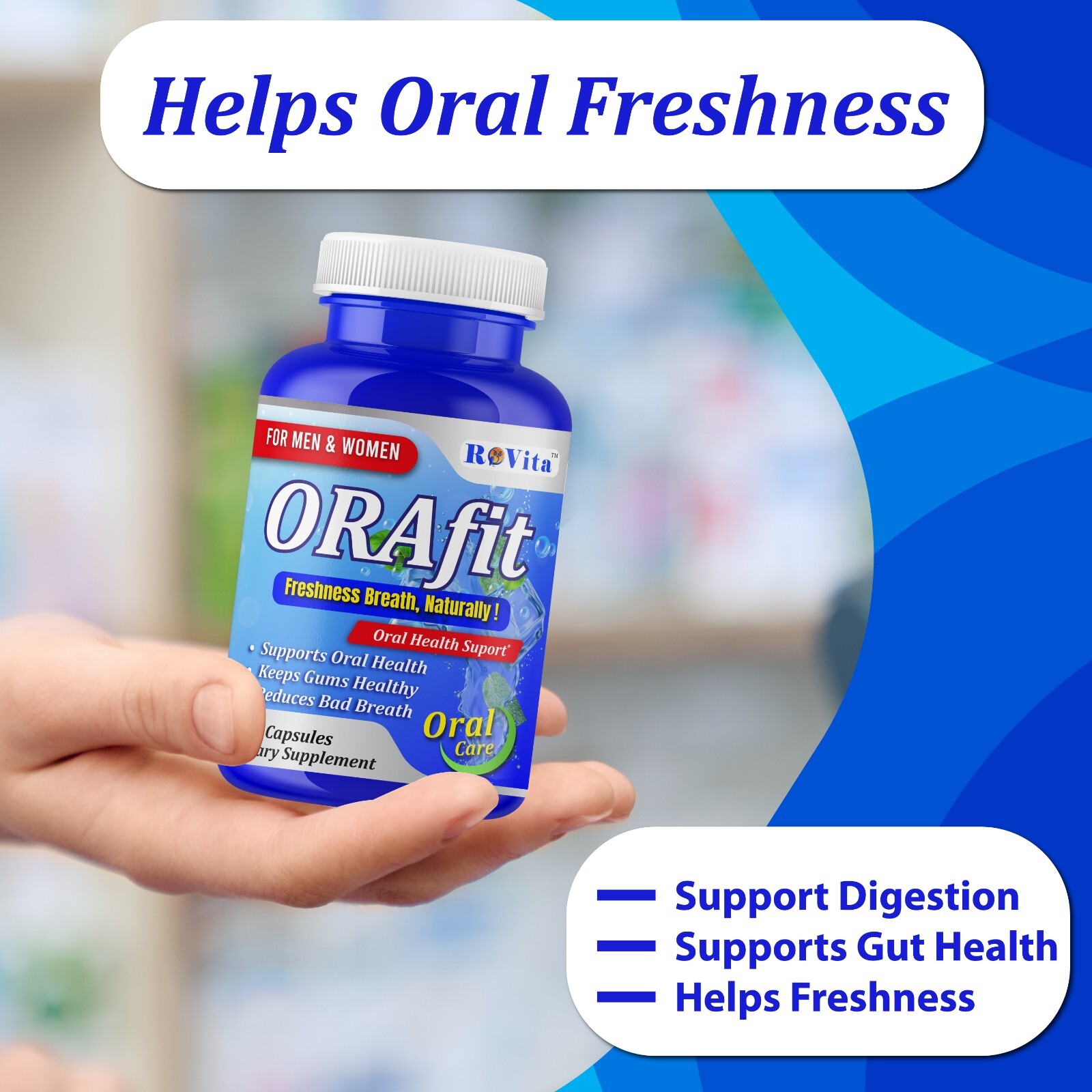 Oral Breath Freshener Dental Probiotics –Oral Health Supplement for Fresh Breath