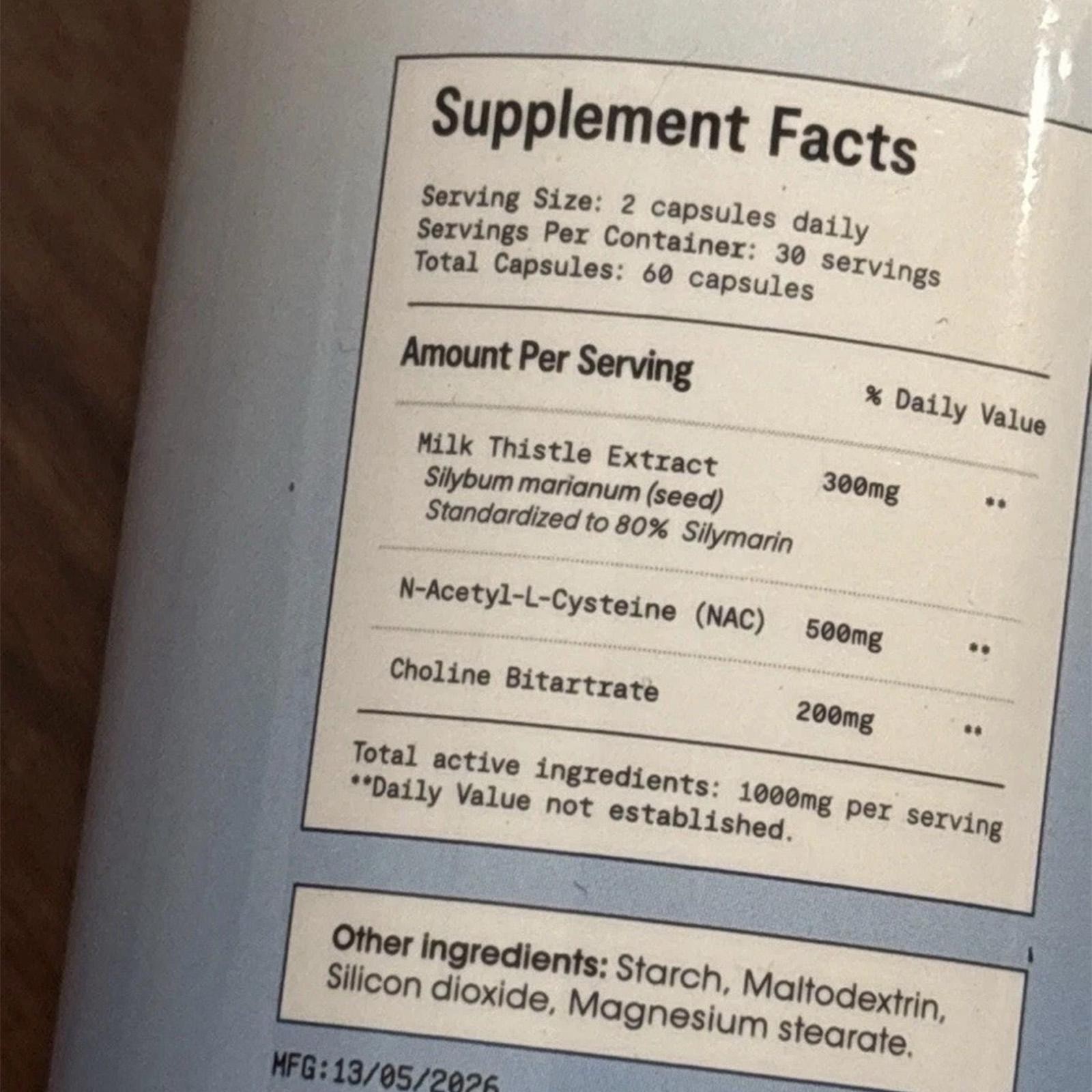 Happy Liver by Ritual Labs 60 Vegetarian Caps Dietary Supplement Healthy Liver