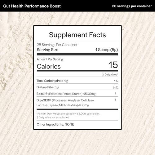 Gainful Gut Health Performance Boost Powder Prebiotics Digestive Enzymes 28 Serv